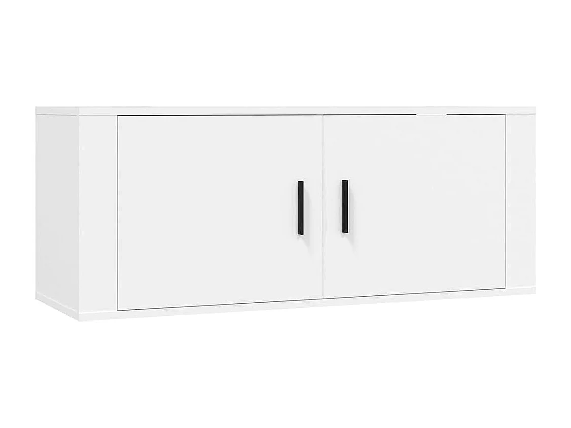 Meubles TV muraux 2 pcs blanc 100x34,5x40 cm