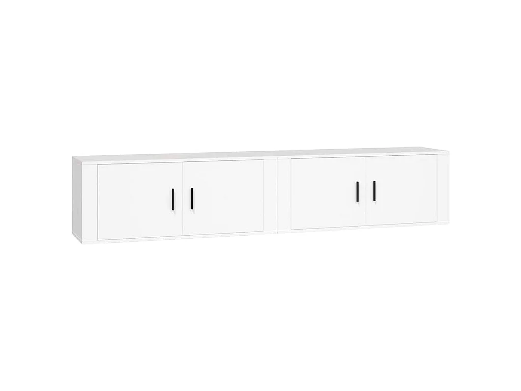 Meubles TV muraux 2 pcs blanc 100x34,5x40 cm