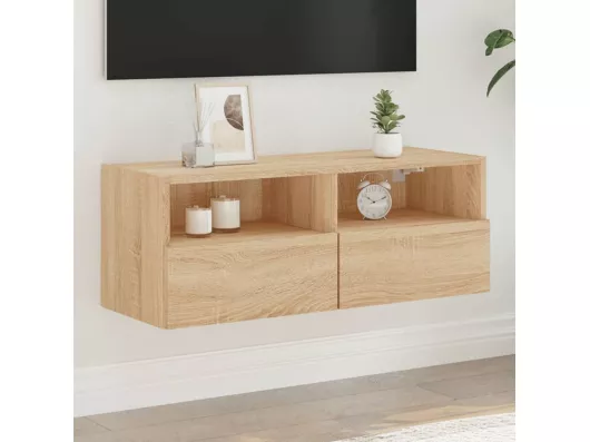 Kauf Unique TV-Wandschrank Sonoma-Eiche 80x30x30 cm Holzwerkstoff