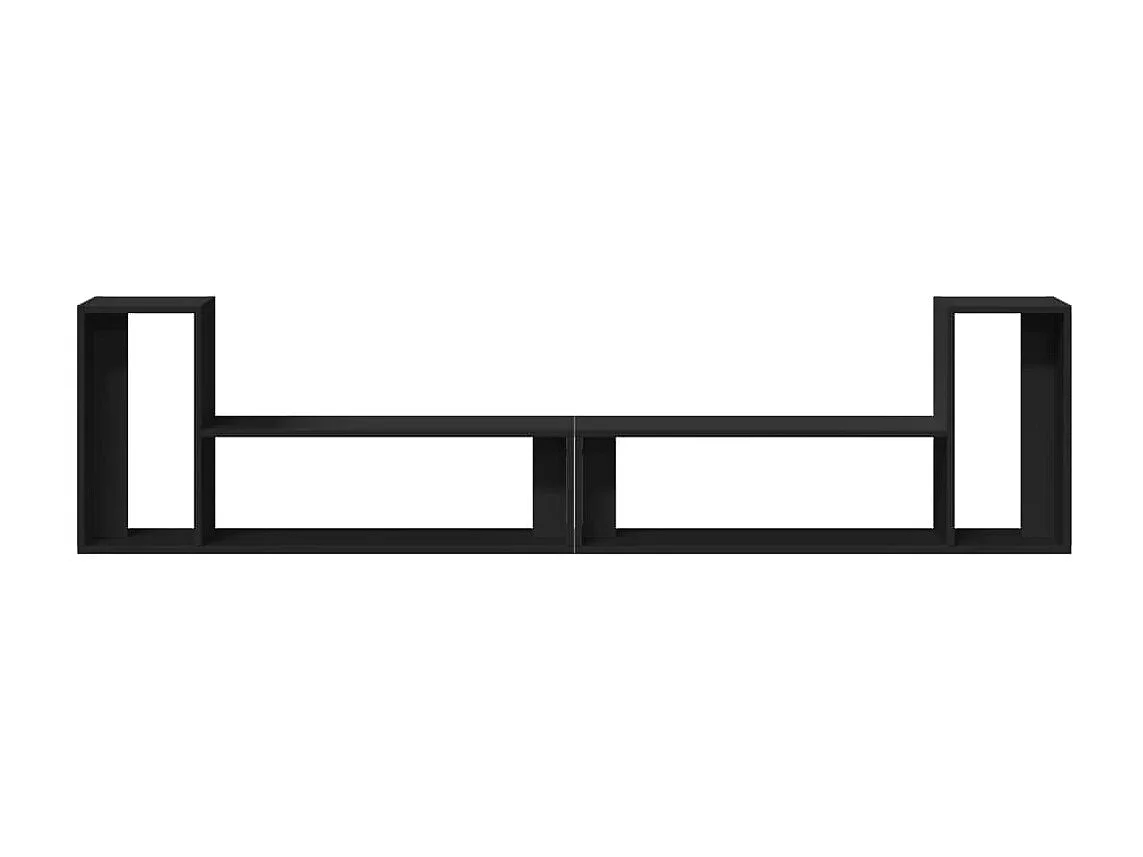 Meubles TV 2 pcs noir 100x30x50 cm bois d'ingénierie