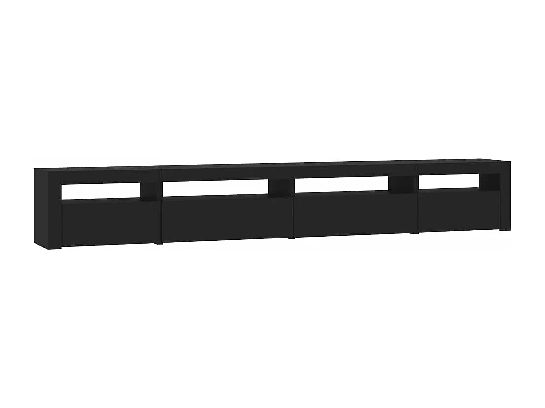 TV-Schrank mit LED-Leuchten Schwarz 270x35x40 cm