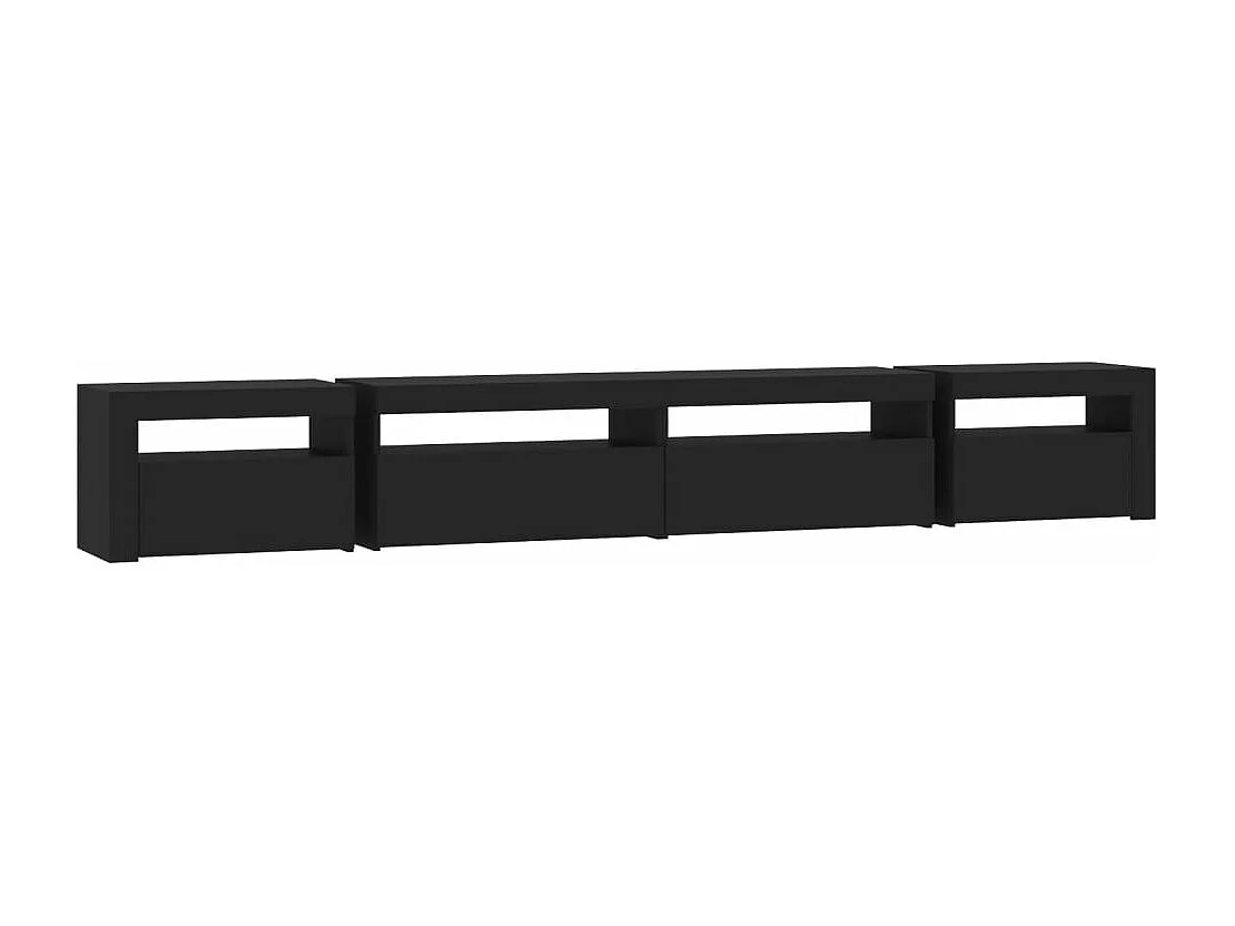 TV-Schrank mit LED-Leuchten Schwarz 270x35x40 cm