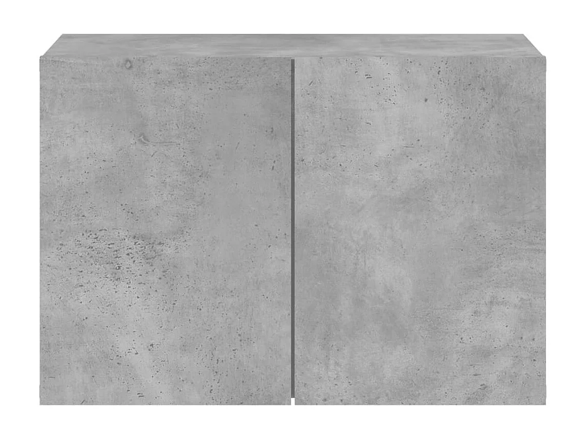 Meuble TV mural gris béton 60x30x41 cm