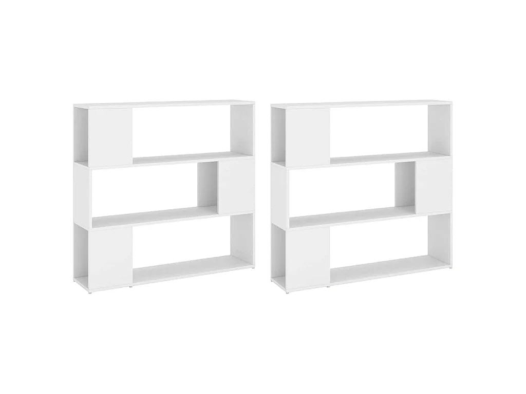 Estantería divisor de espacios blanco 100x24x188 cm