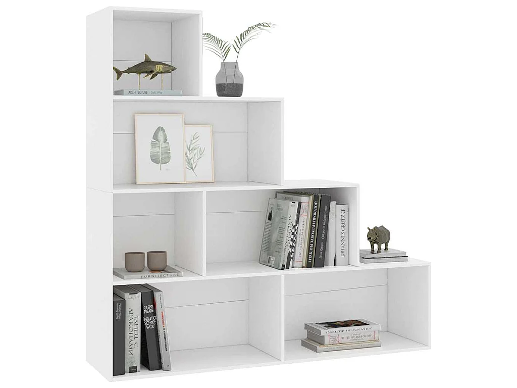 Libreria/Divisorio Bianco 155x24x160 cm in Legno Multistrato
