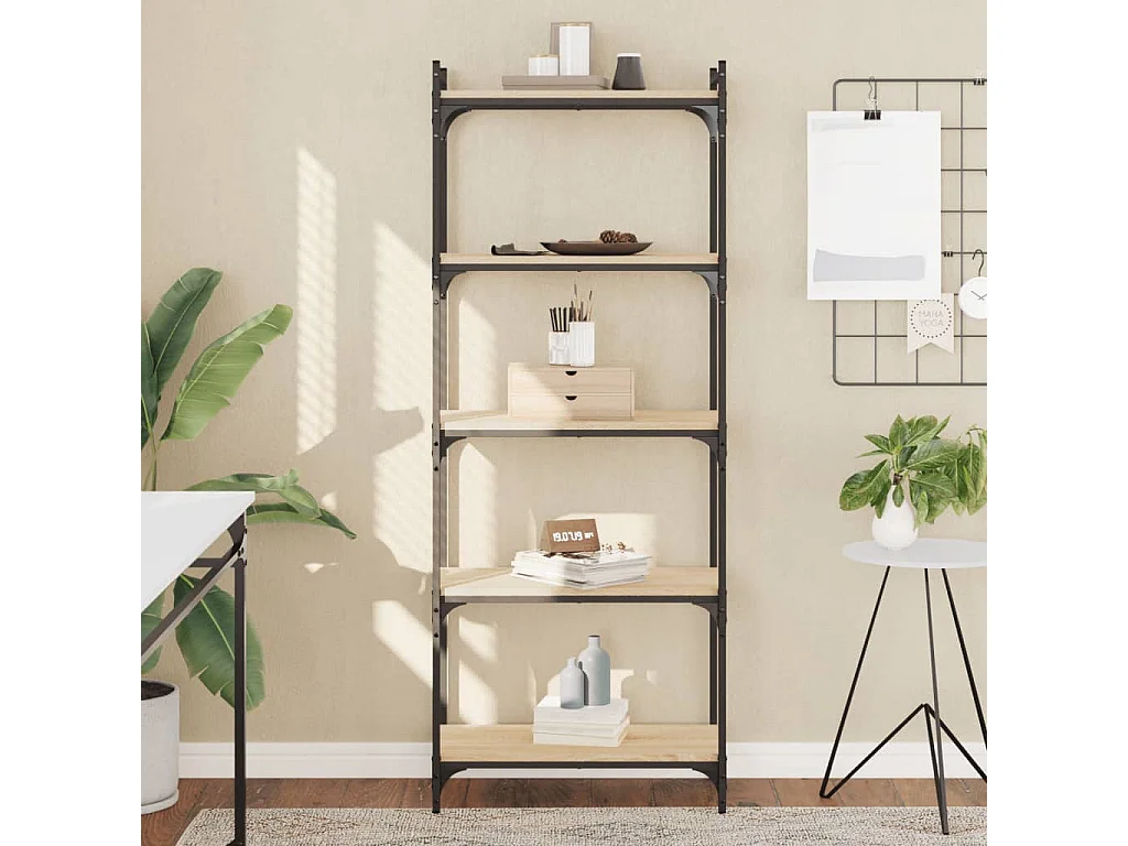 Bücherregal 5 Böden Sonoma-Eiche 60x30x154 cm Holzwerkstoff