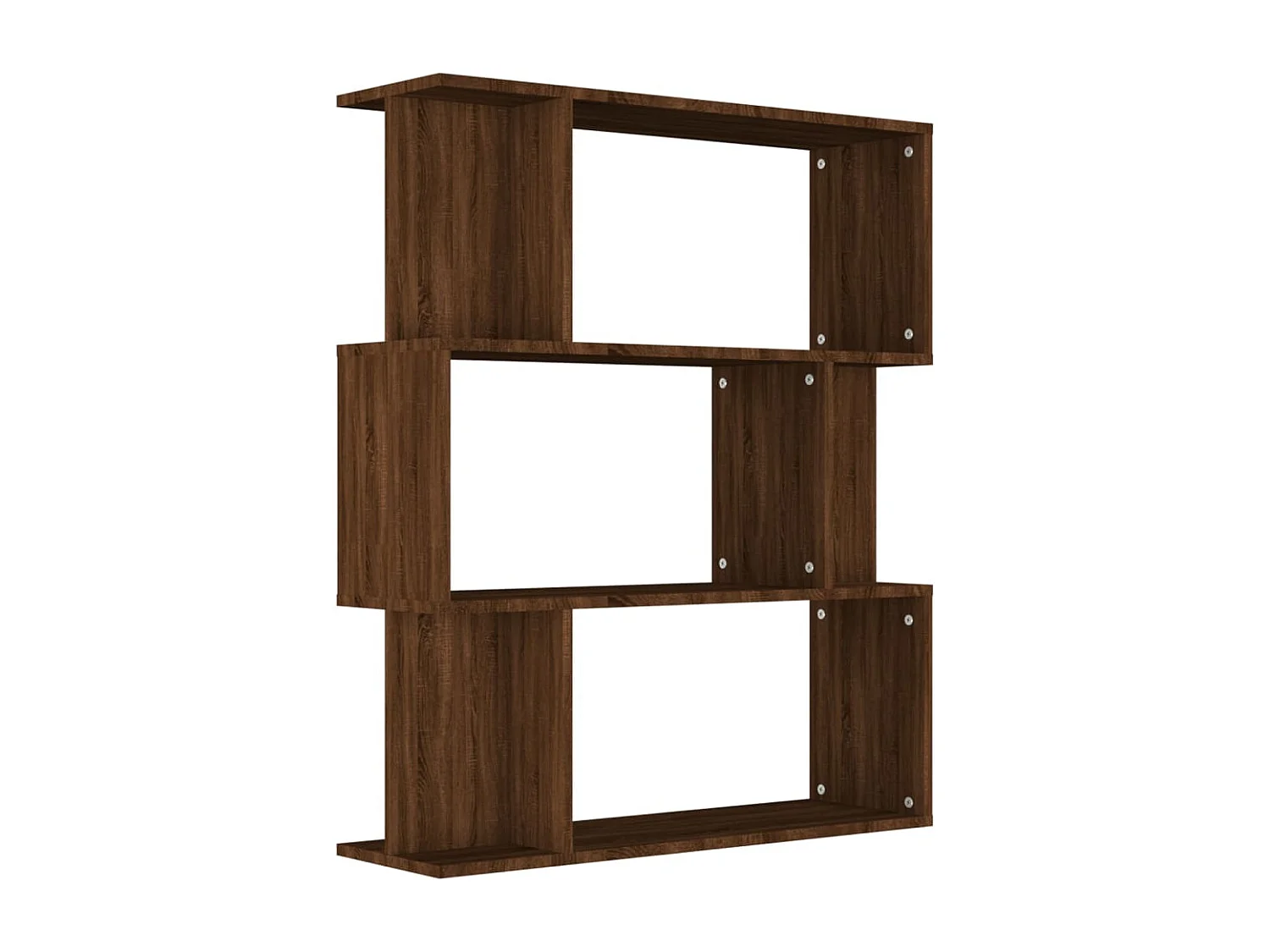 Bücherregal/Raumteiler Braun Eiche 80x24x96 cm Holzwerkstoff
