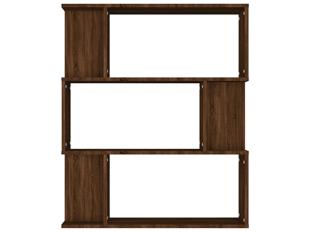 Bücherregal/Raumteiler Braun Eiche 80x24x96 cm Holzwerkstoff