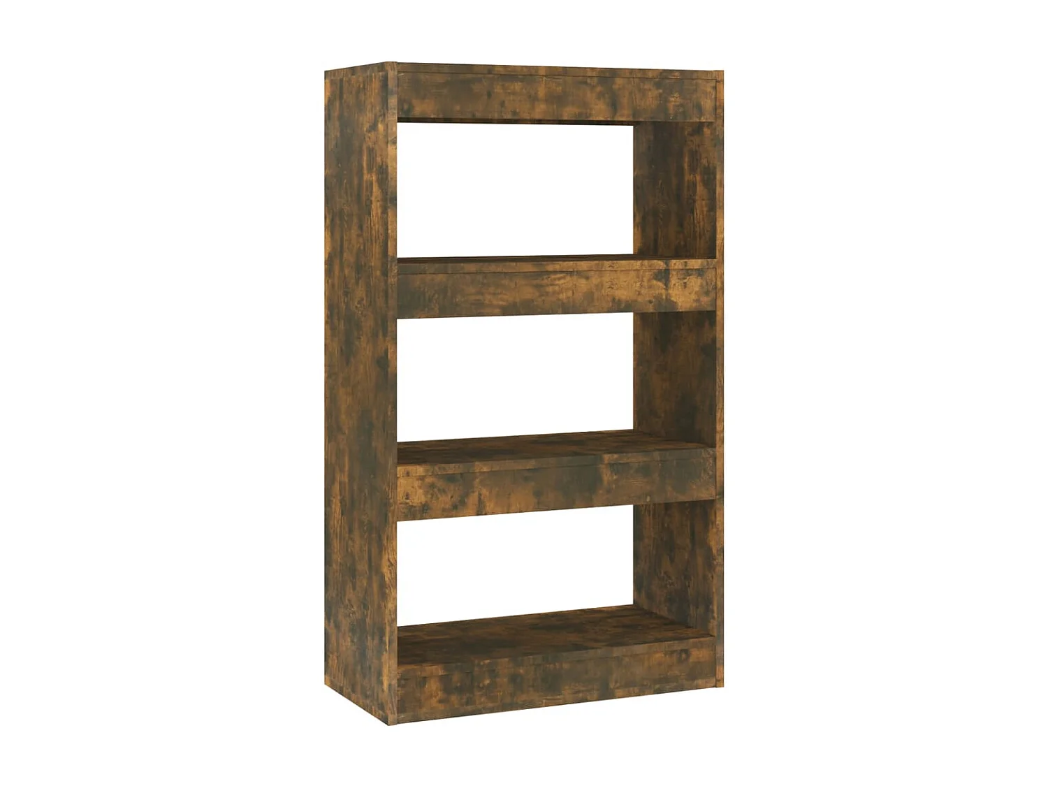 Boekenkast/kamerscherm 60x30x103 cm bewerkt hout gerookt eiken