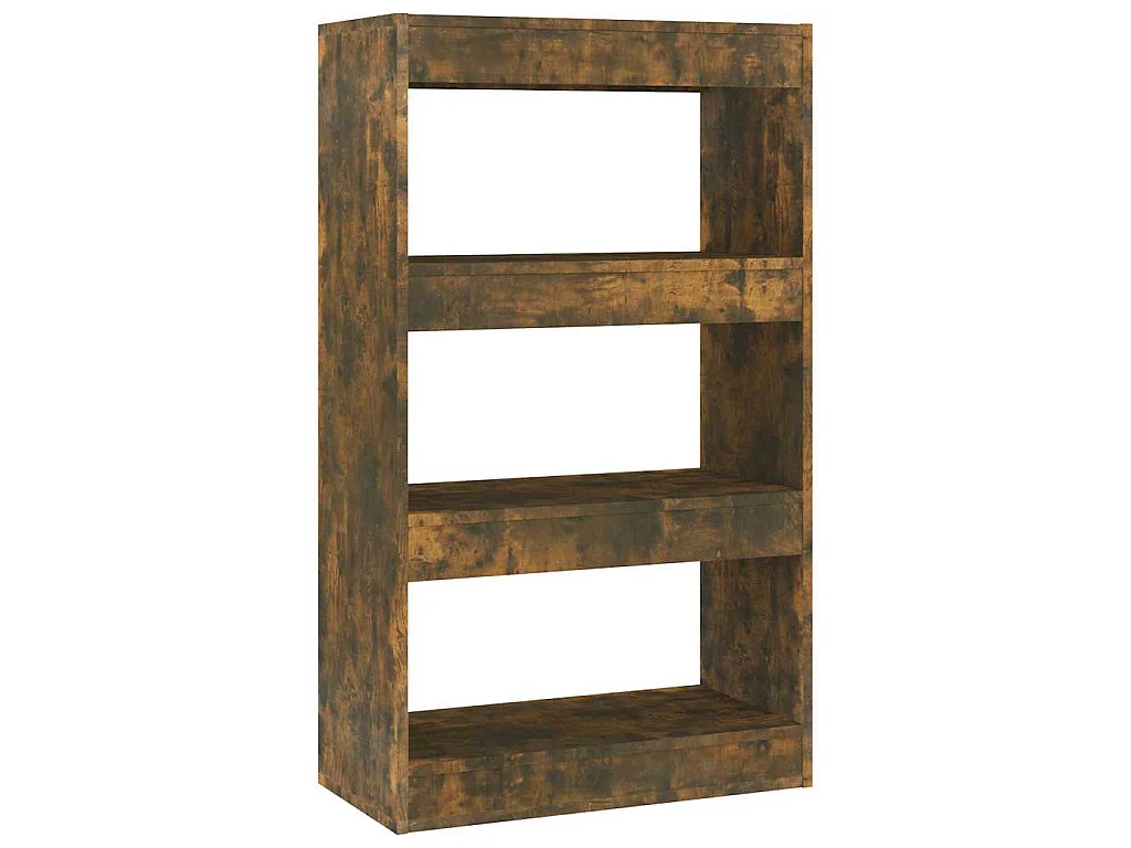 Bibliothèque/Séparateur de pièce Chêne fumé Bois d'ingénierie