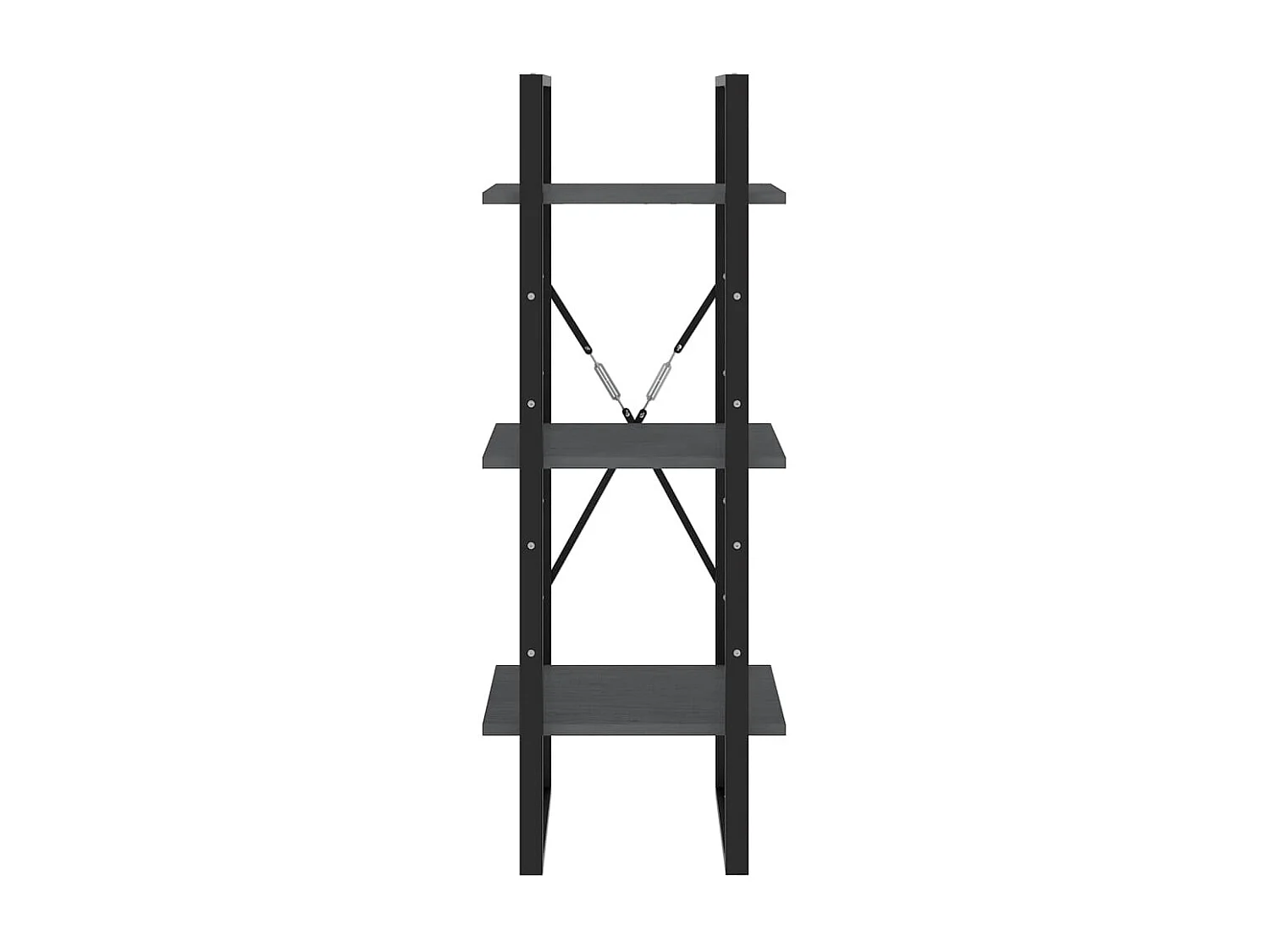 Estante c/ 3 prateleiras 40x30x105 cm pinho maciço cinzento