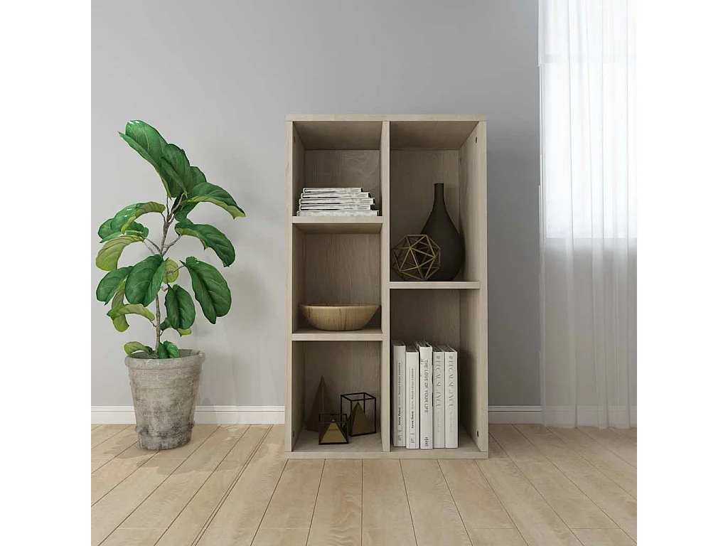 Bibliothèque/Buffet Chêne sonoma 50x25x80 cm Bois d’ingénierie