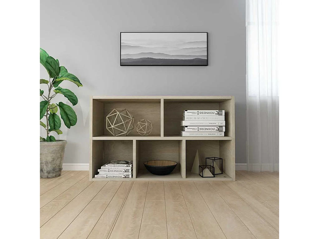 Bibliothèque/Buffet Chêne sonoma 50x25x80 cm Bois d’ingénierie