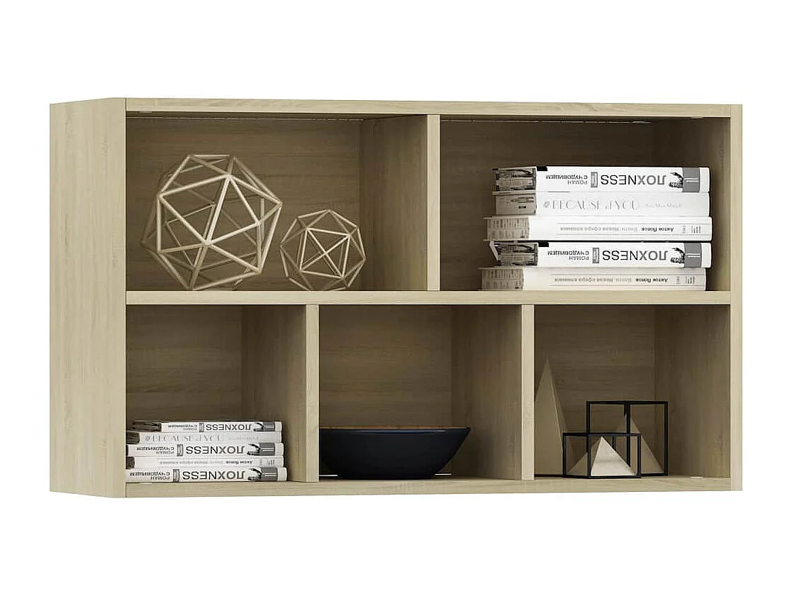 Bibliothèque/Buffet Chêne sonoma 50x25x80 cm Bois d’ingénierie