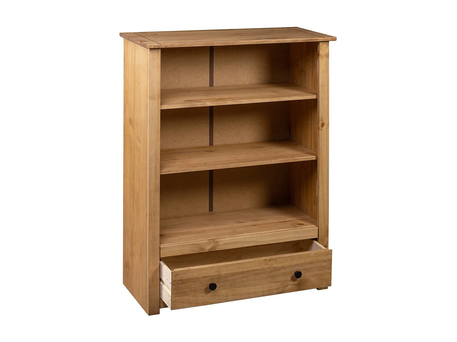 Librería de madera maciza de pino estilo Panamá 80x35x110 cm