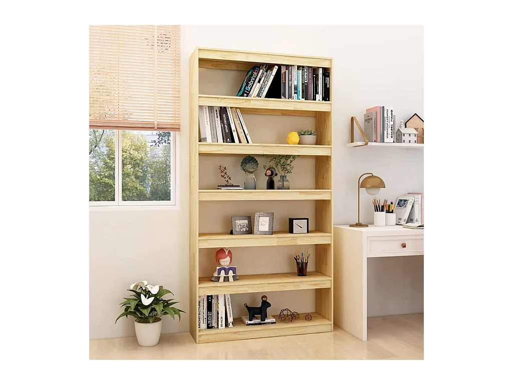 Bibliothèque/Séparateur de pièce 100x30x200 cm pin massif