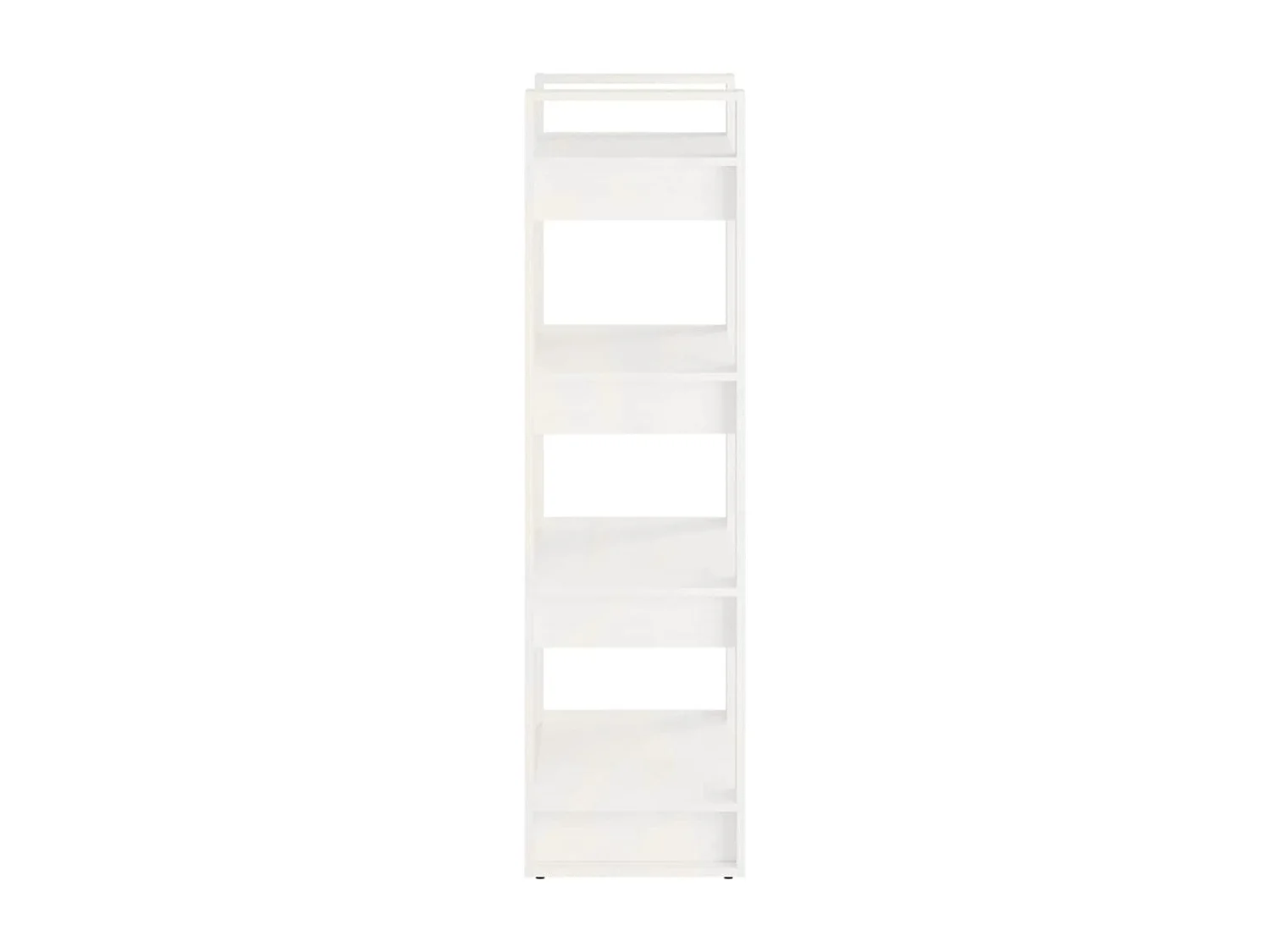 Boekenkast/kamerscherm 60x35x125 cm massief hout wit