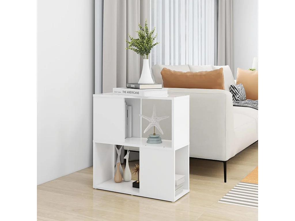 Libreria Bianca 60x24x63 cm in Legno Multistrato