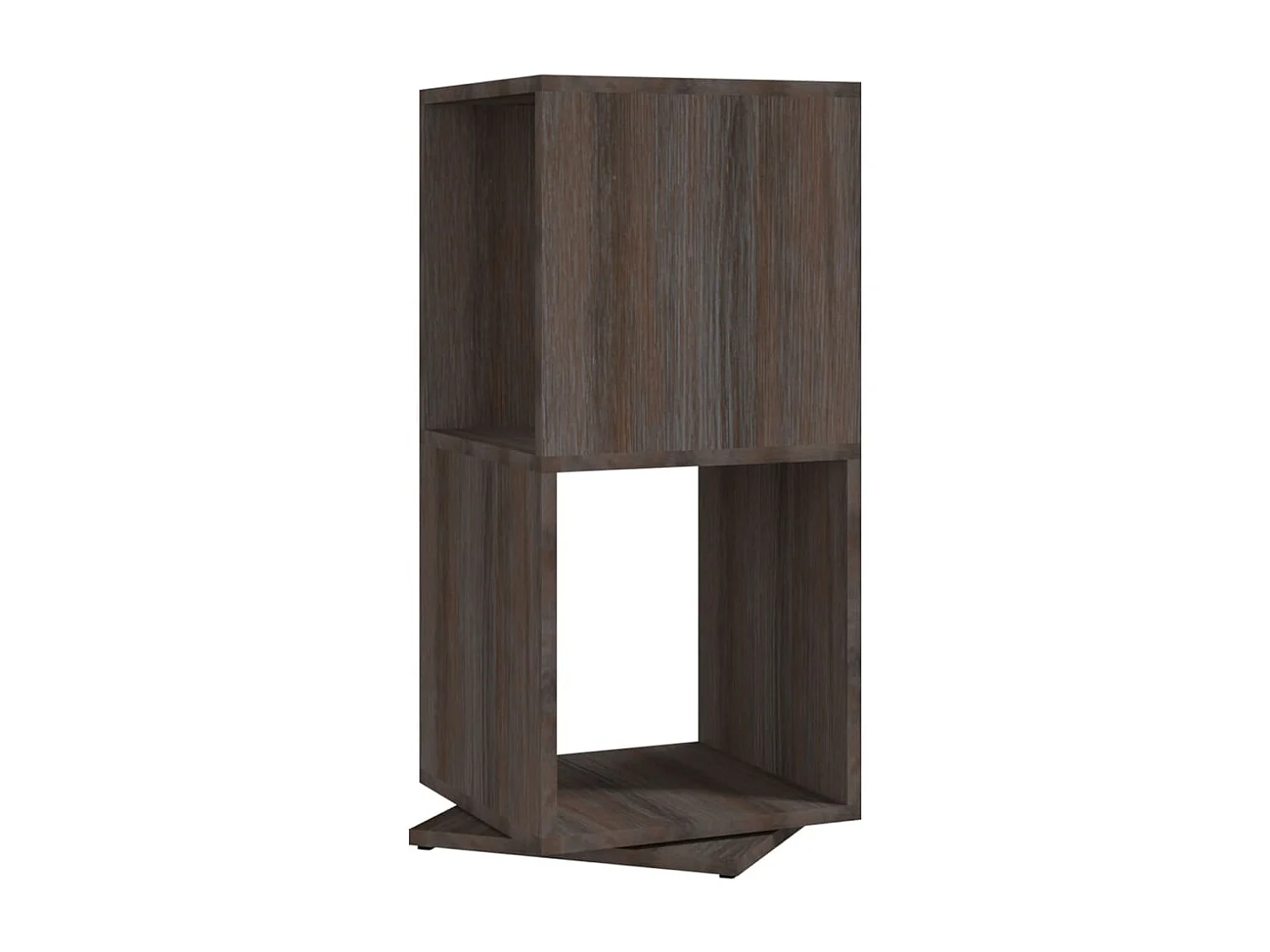 Armoire rotative Gris chêne 34,5x34,5x75,5 cm bois d'ingénierie