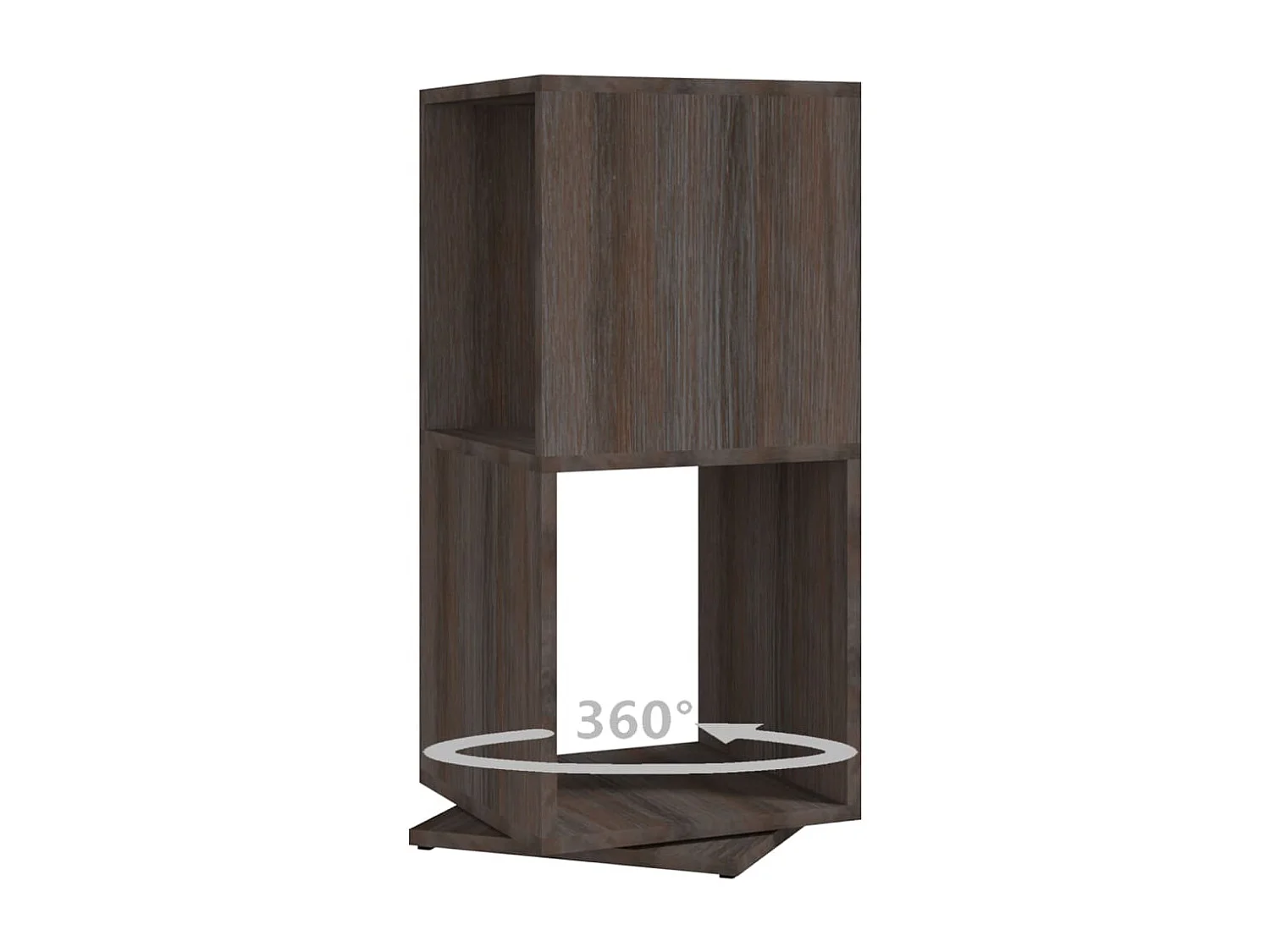 Armoire rotative Gris chêne 34,5x34,5x75,5 cm bois d'ingénierie