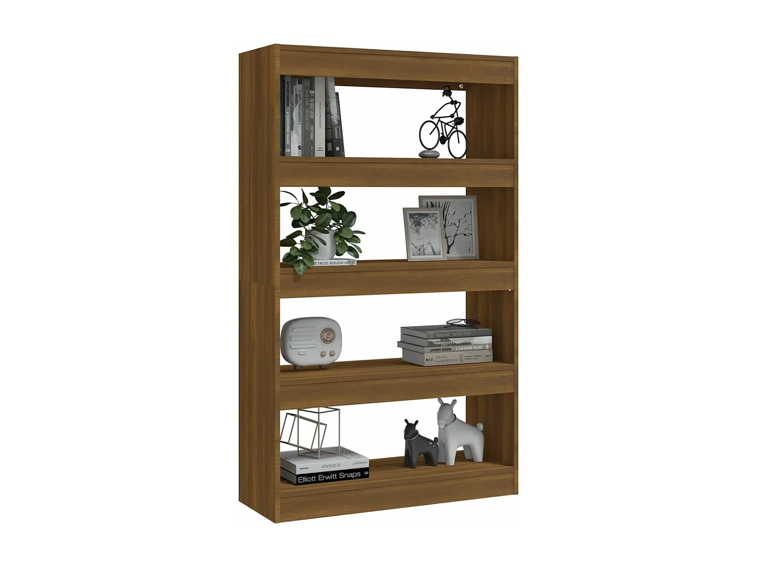 Bibliothèque/Séparateur de pièce Chêne marron Bois d'ingénierie