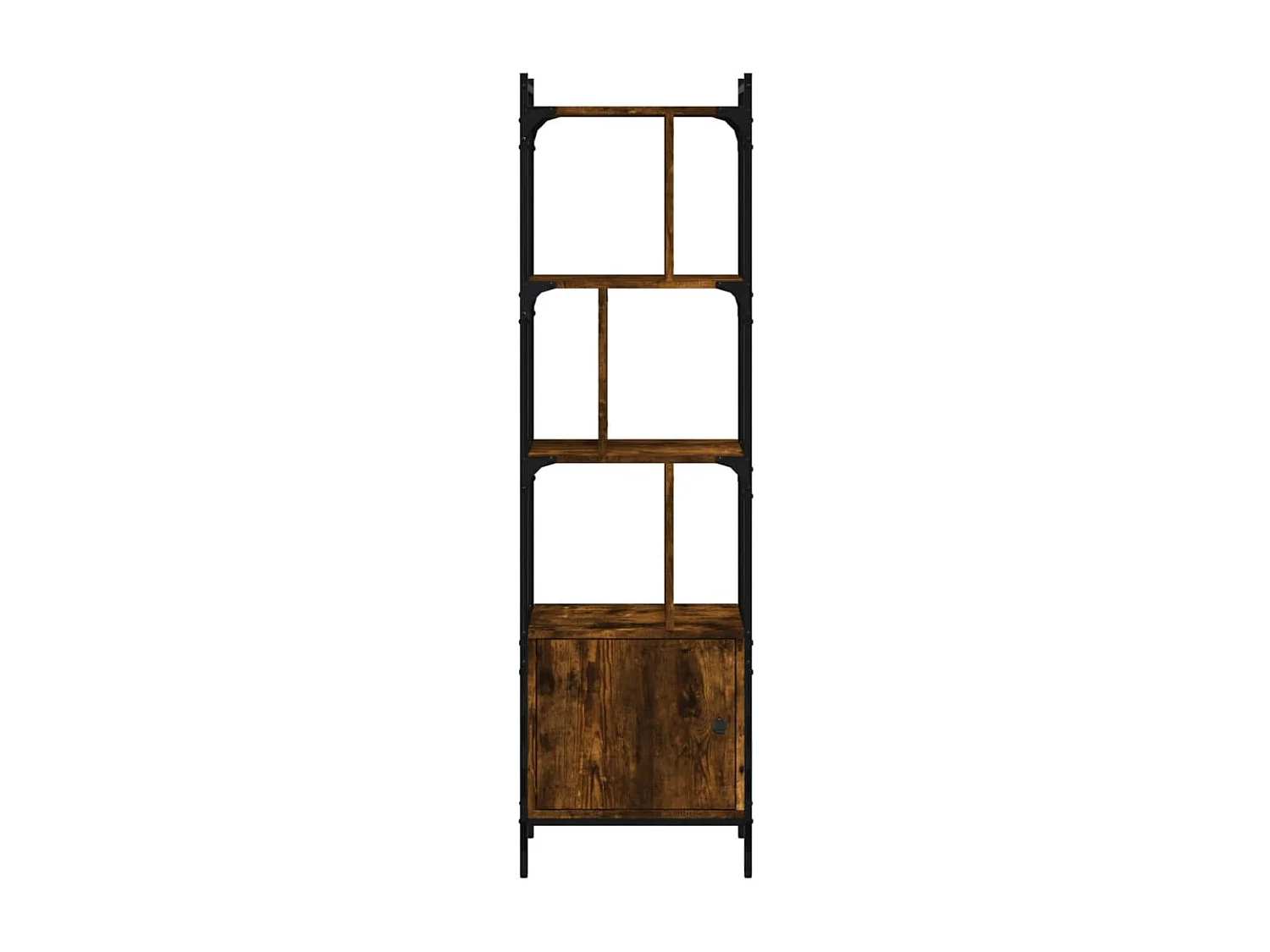 Bibliothèque avec porte chêne fumé 44,5x30x154,5 cm