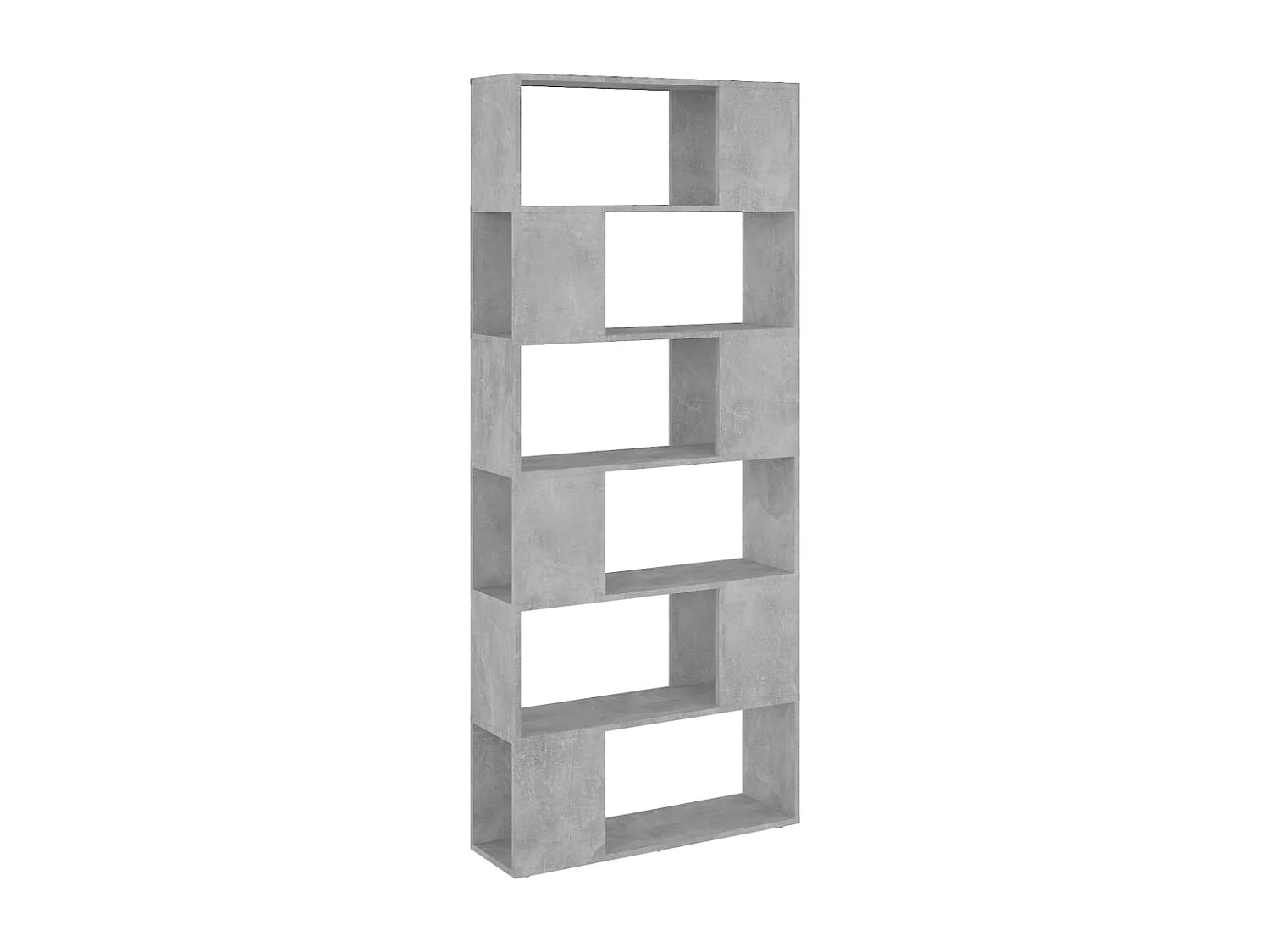 Bibliothèque/Séparateur de pièce Gris béton Bois d'ingénierie