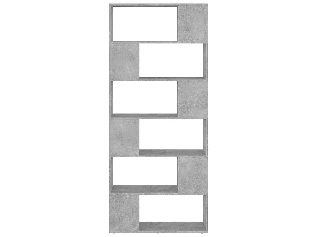 Bibliothèque/Séparateur de pièce Gris béton Bois d'ingénierie