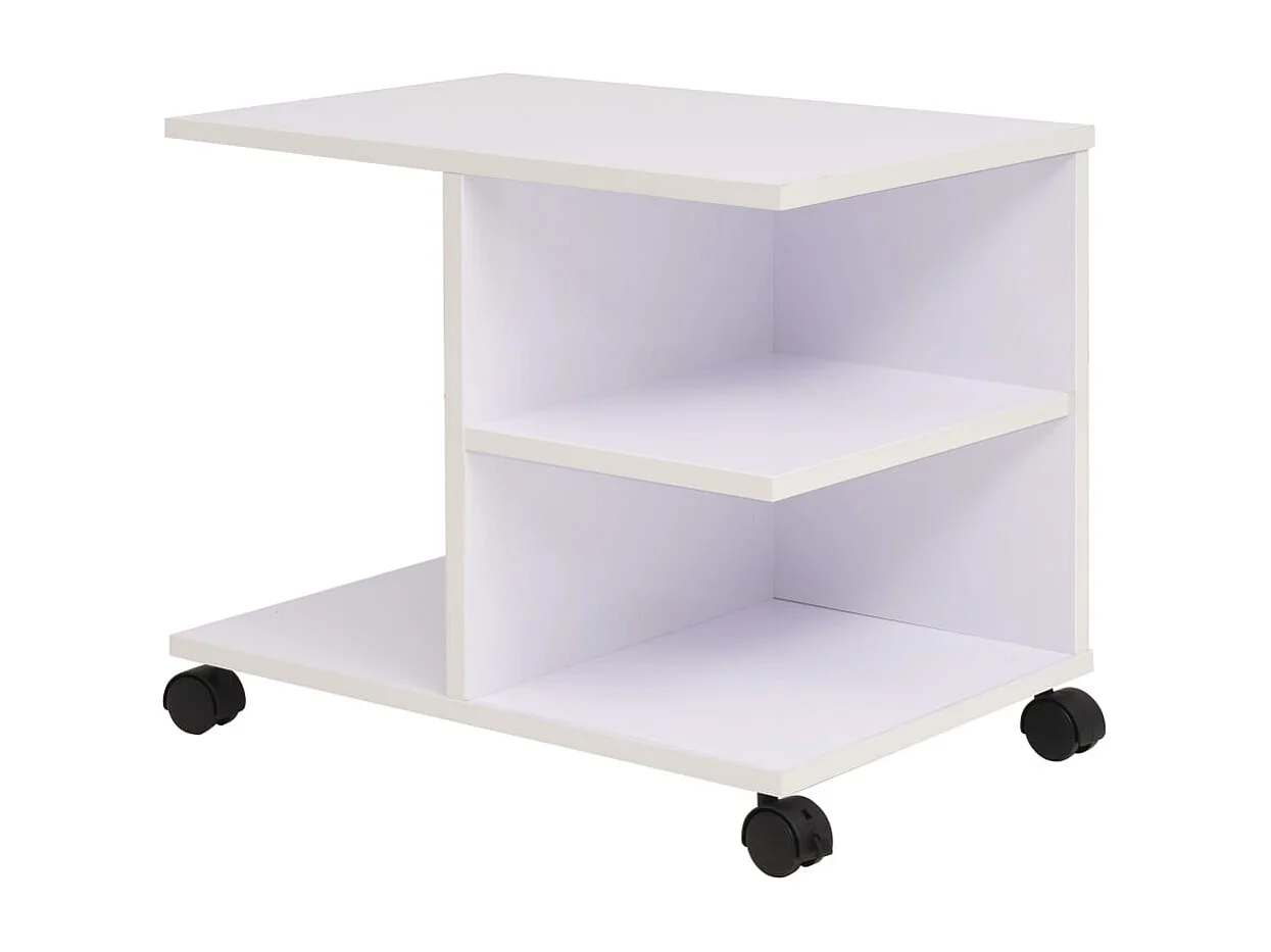 Étagère à roulettes 50x35x42 cm Blanc