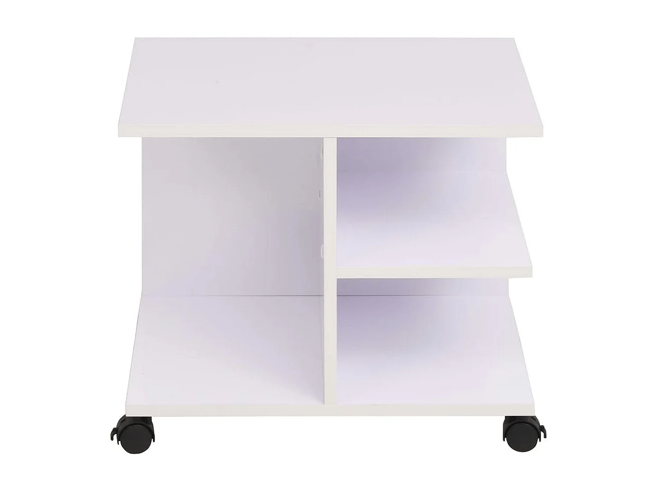 Étagère à roulettes 50x35x42 cm Blanc