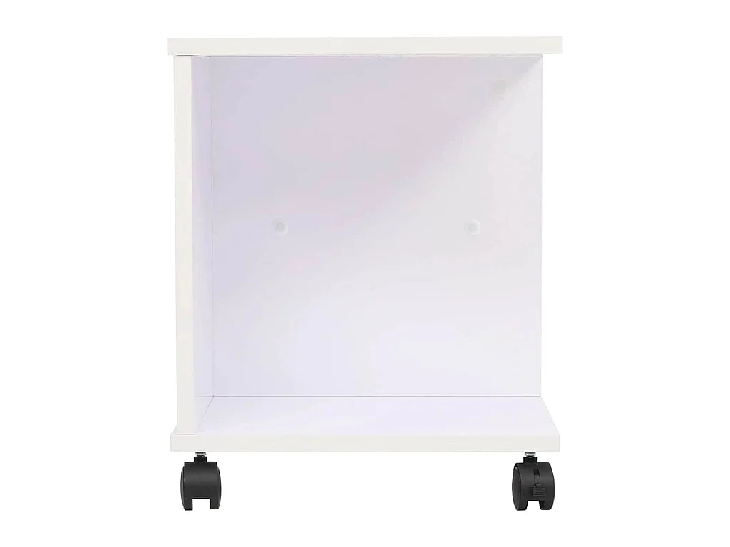 Beistelltisch mit Rollen 50×35×42 cm Weiß