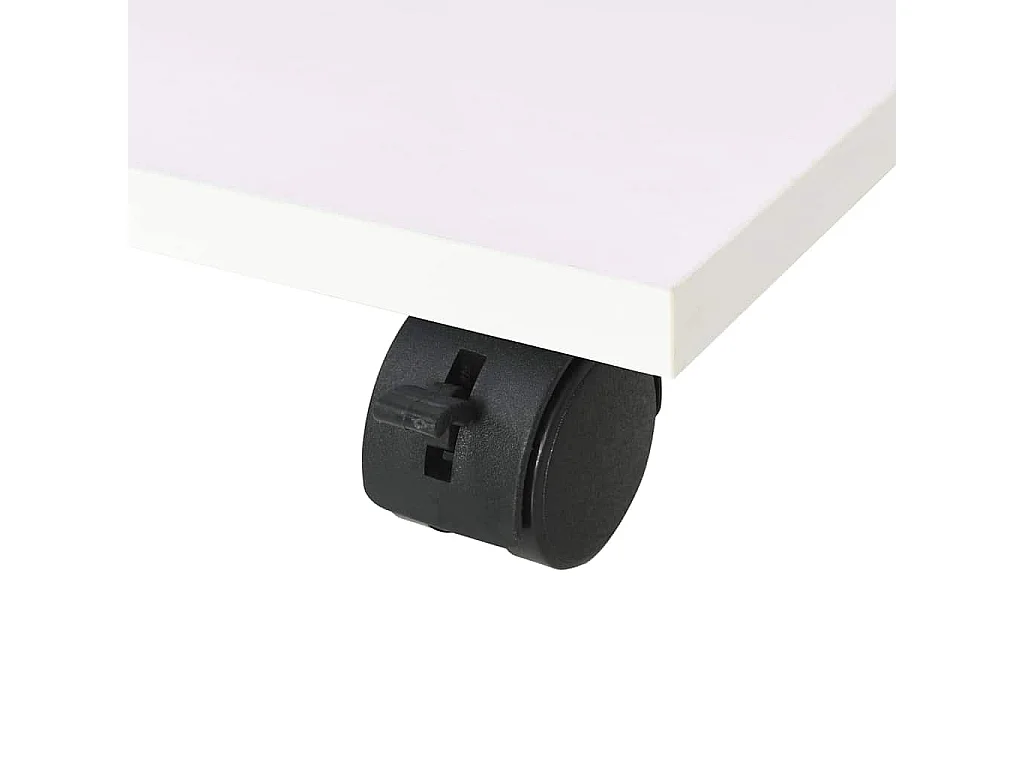 Beistelltisch mit Rollen 50×35×42 cm Weiß