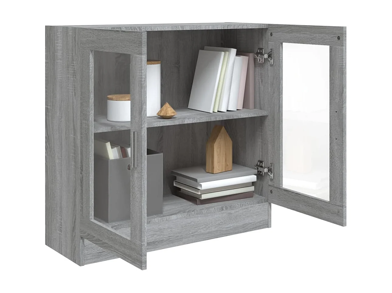 Armoire à vitrine Sonoma gris 82,5x30,5x80 cm Bois d'ingénierie