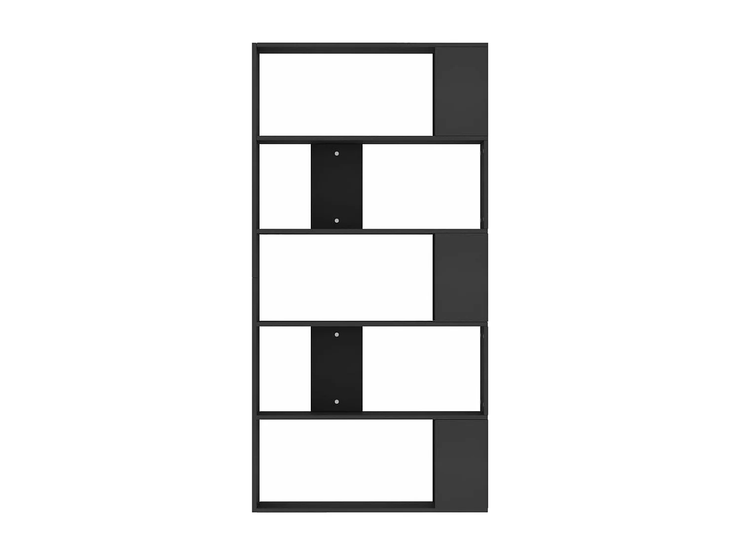 Bibliothèque/Séparateur de pièce Noir Bois d’ingénierie