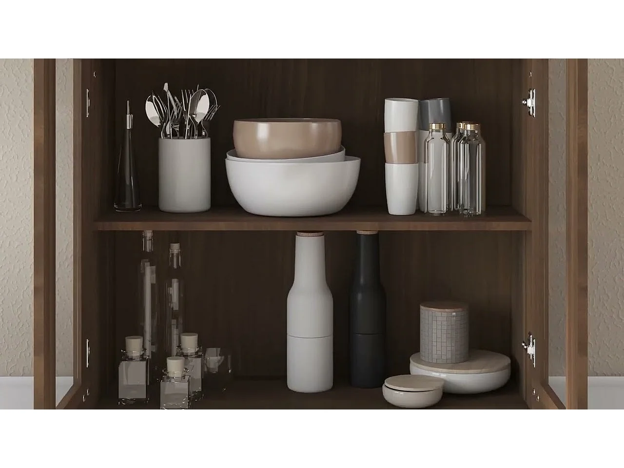 Vitrinenschrank Braun Eiche-Optik 82,5x30,5x150cm Holzwerkstoff