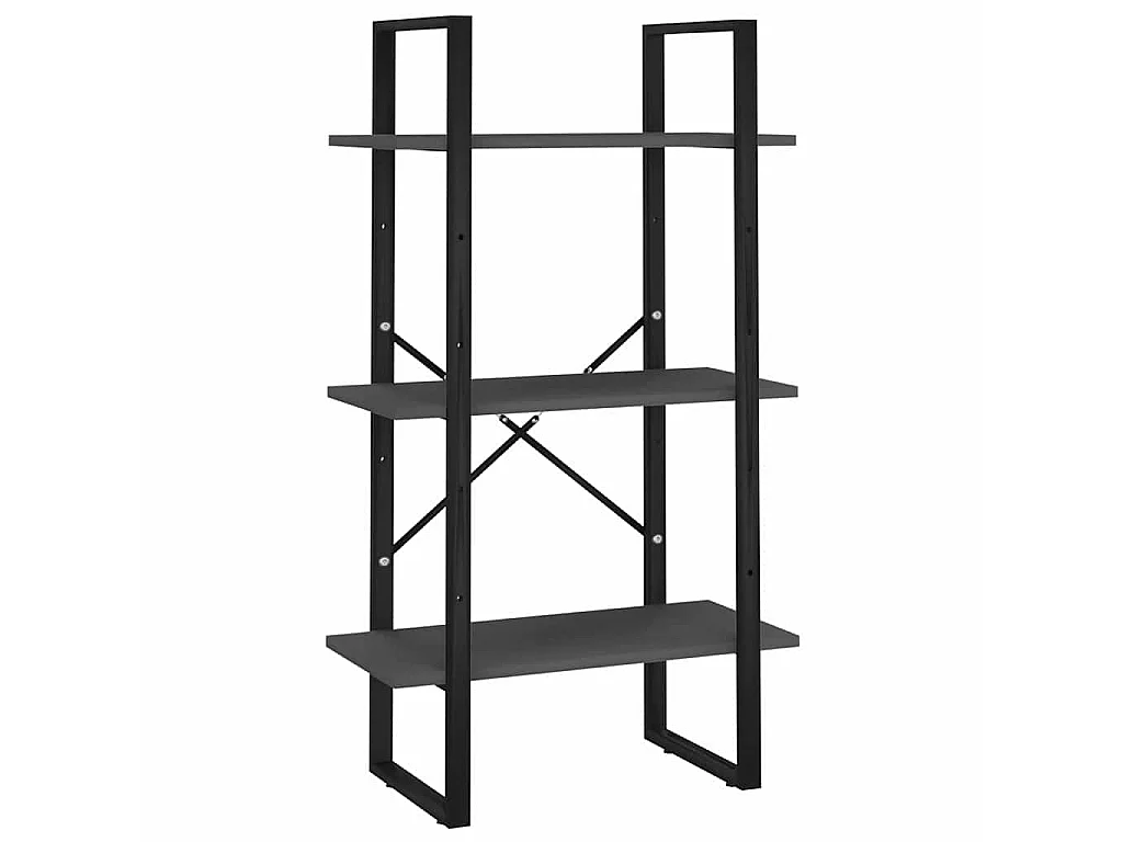 Étagère de rangement gris 60x30x105 cm bois d'ingénierie