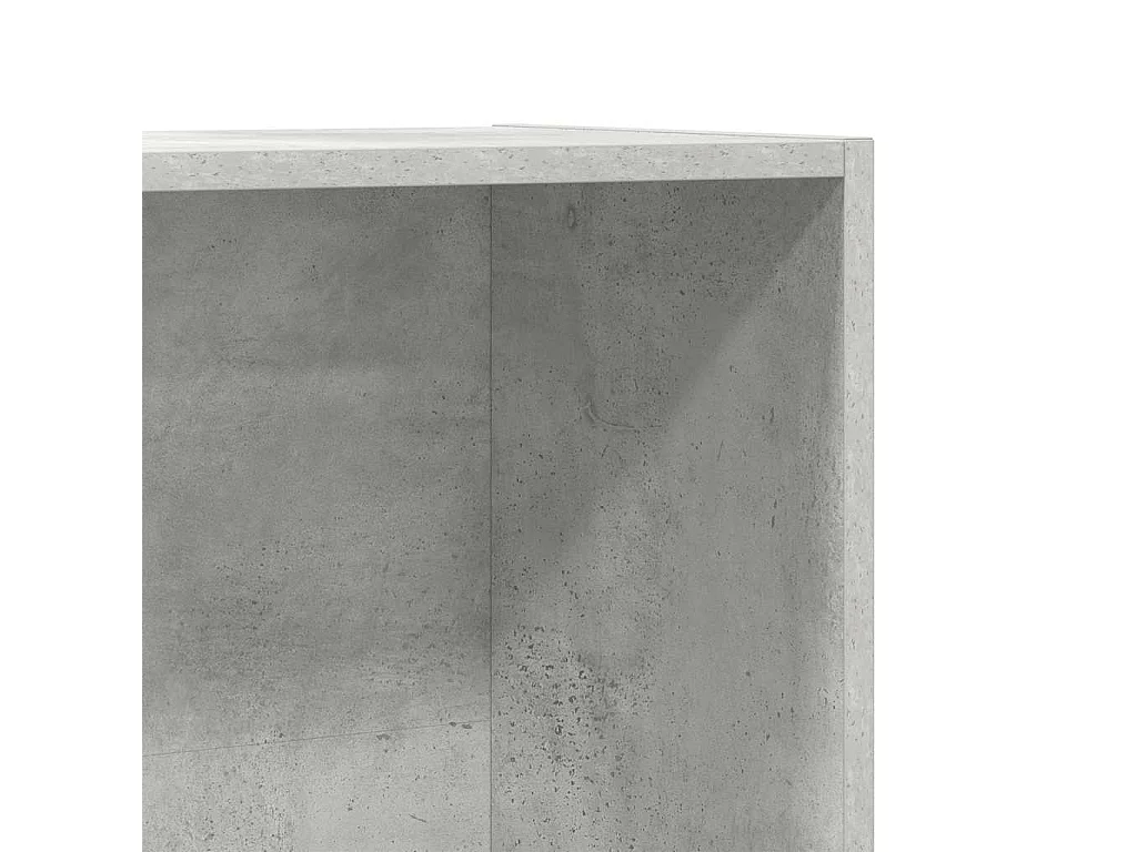 Bibliothèque/Buffet Gris béton 66x30x130 cm Bois d’ingénierie