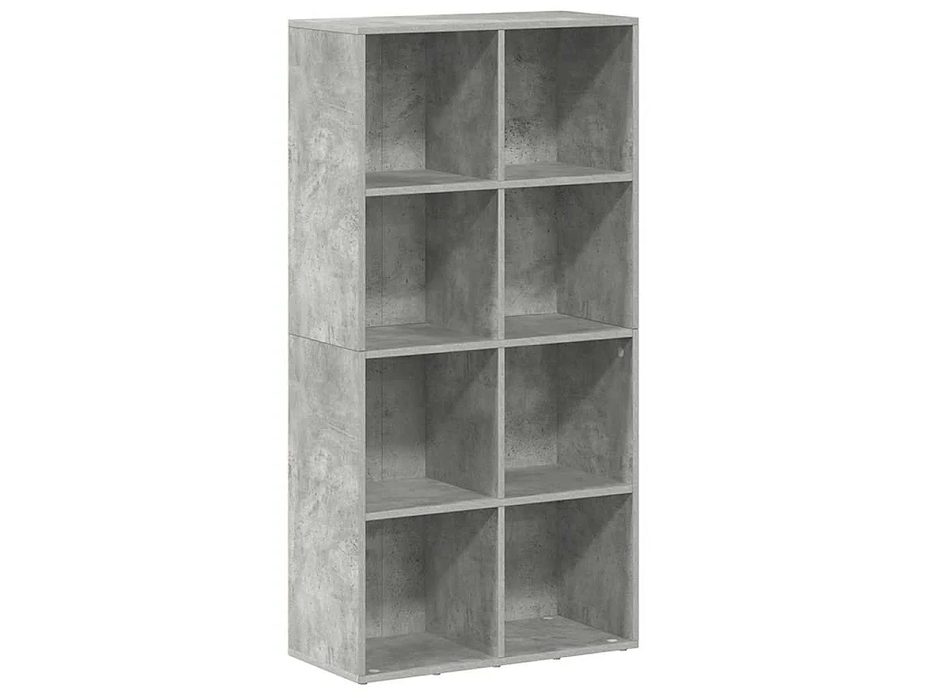 Boekenkast/dressoir 66x30x130 cm bewerkt hout betongrijs
