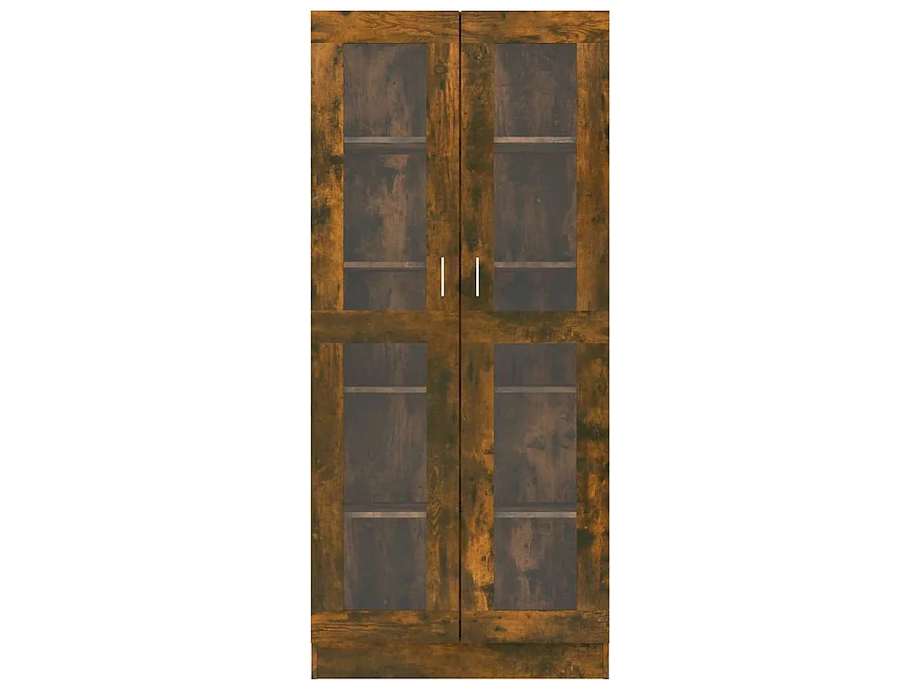 Armoire à vitrine Chêne fumé 82,5x30,5x185 cm Bois ingénierie