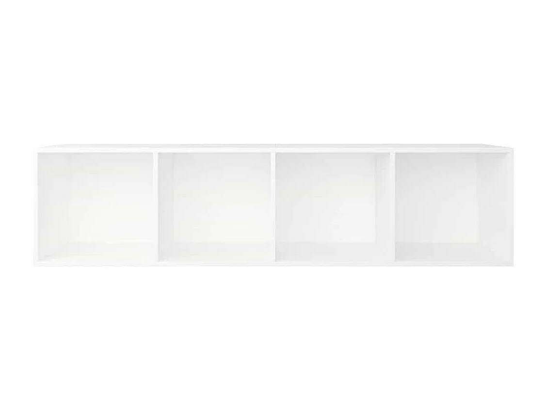 Boekenkast/tv-meubel 36x30x143 cm bewerkt hout wit