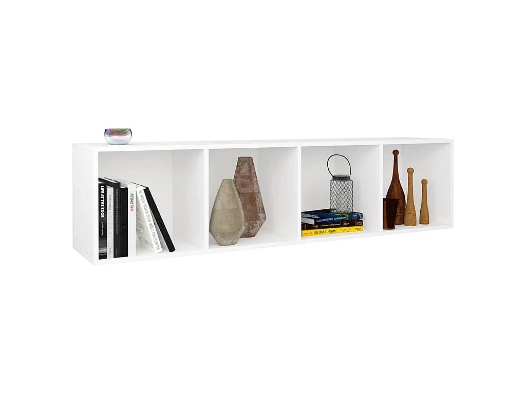 Bibliothèque/Meuble TV Blanc 36x30x143 cm Bois d'ingénierie