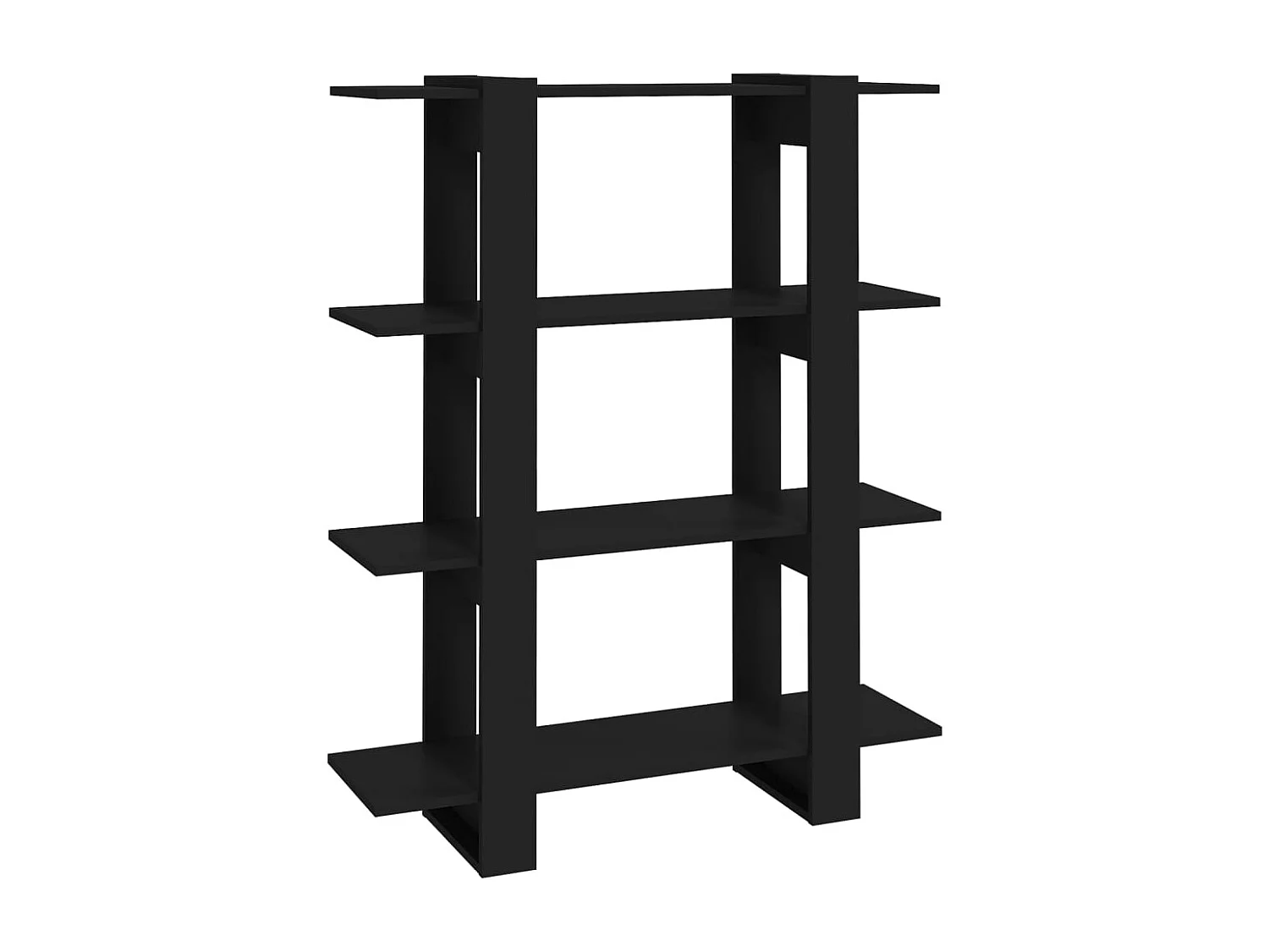Boekenkast/kamerscherm 100x30x123,5 cm zwart