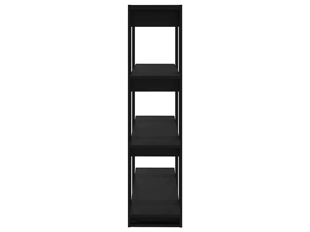 Bücherregal/Raumteiler Schwarz 100x30x123,5 cm