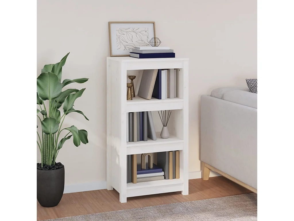 Estante 50x35x97 cm madeira de pinho maciça branco