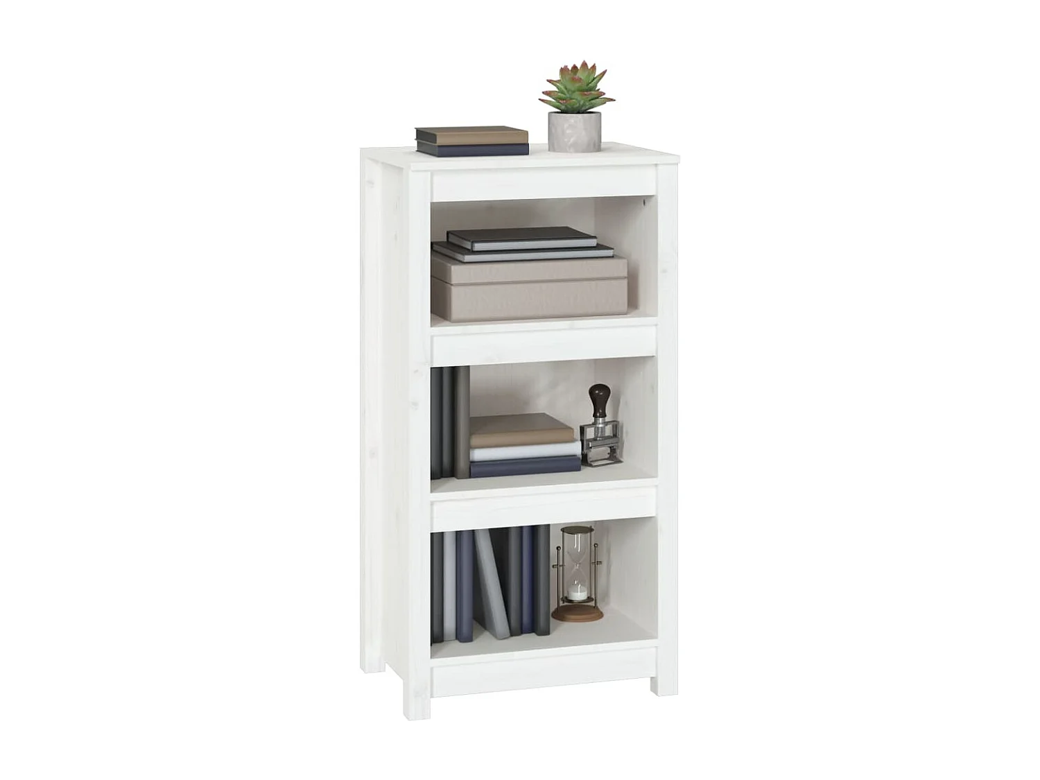 Estante 50x35x97 cm madeira de pinho maciça branco