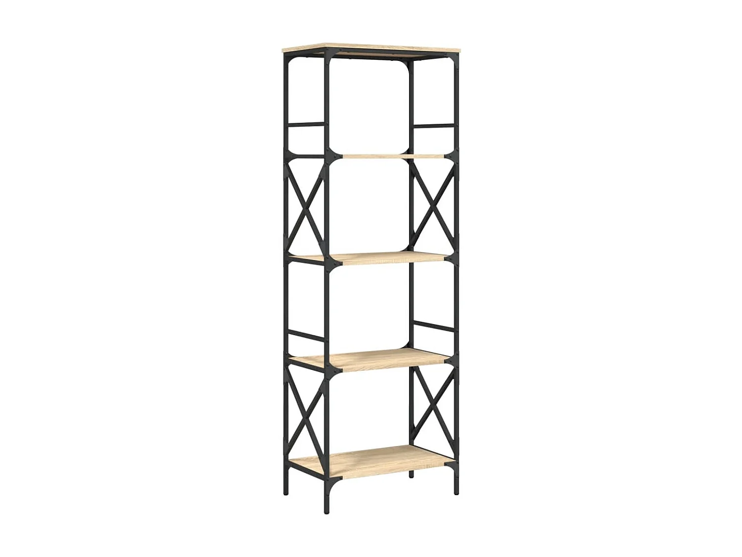 Libreria 5 Ripiani Rovere Sonoma 59x35x171 cm Legno Multistrato