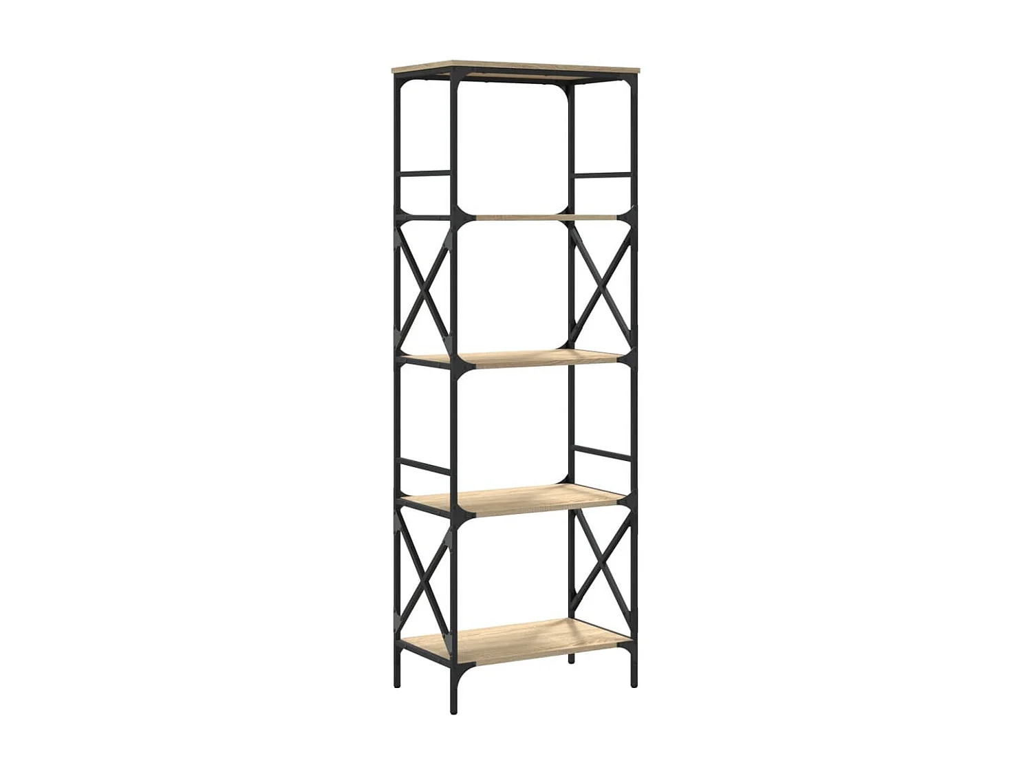 Libreria 5 Ripiani Rovere Sonoma 59x35x171 cm Legno Multistrato