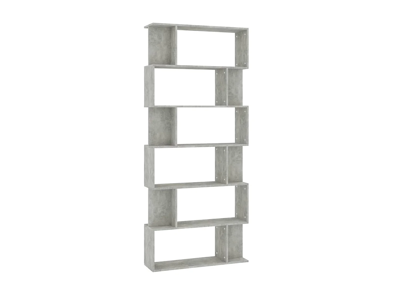 Boekenkast / kamerscherm 80x24x192 cm bewerkt hout betongrijs