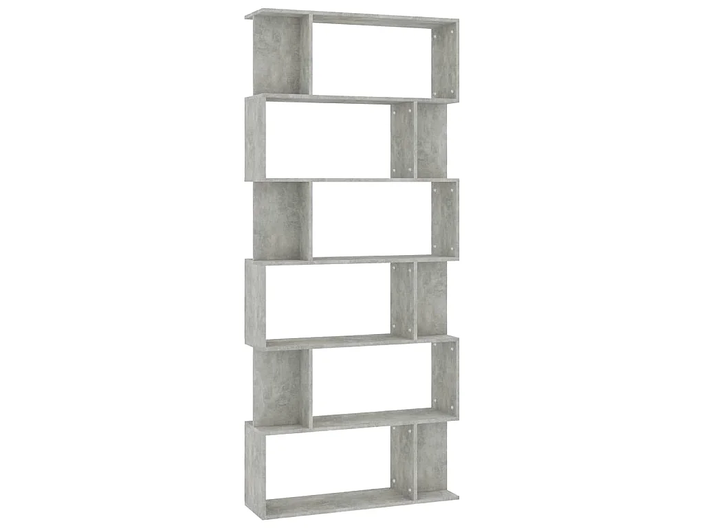 Libreria/Divisorio Grigio Cemento 80x24x192cm Legno Ingegnerizzato