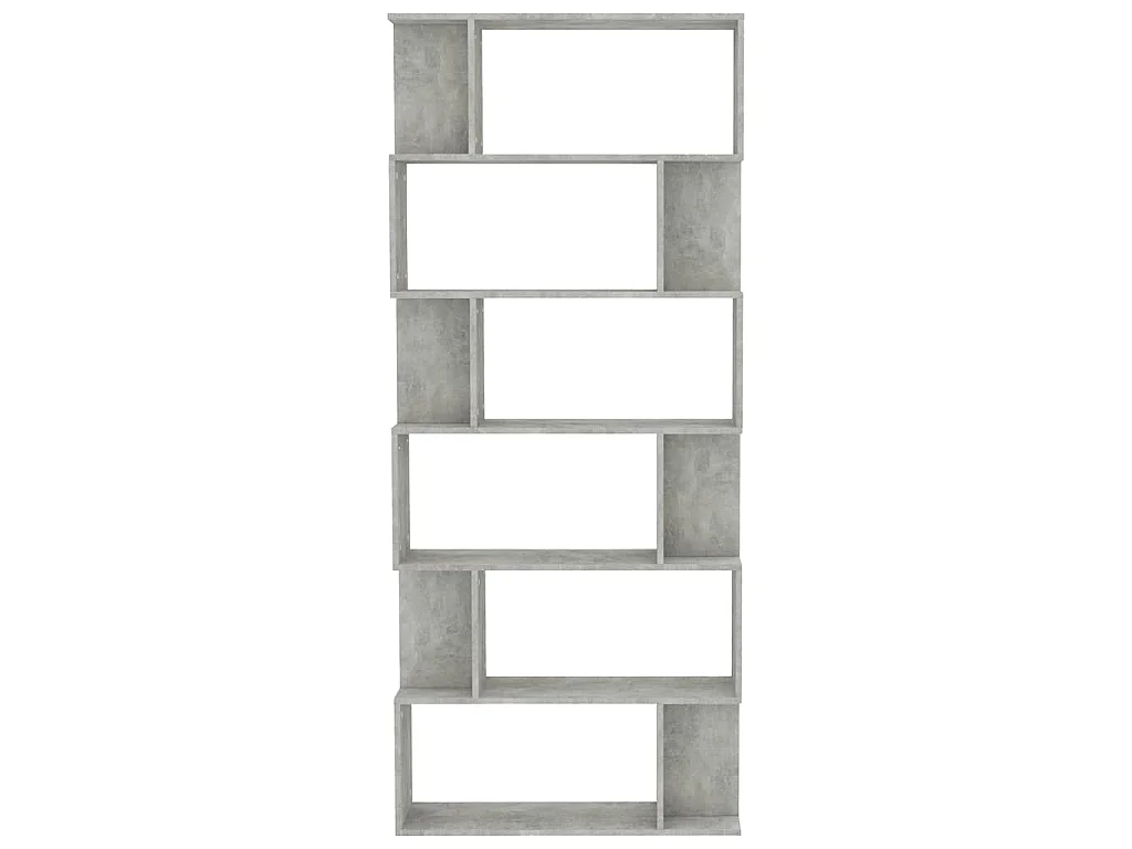 Bibliothèque/Séparateur de pièce Gris béton Bois d'ingénierie